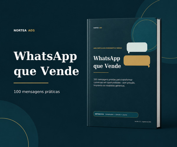 Mockup do material WhatsApp que Vende, da Nortea Ads